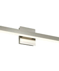 Modern Slick LED Vanity Light Fixture For Bathroom Mirror Front Wall Mounted Sconces In Brushed Nickel 23.62 Inch 18W 4000K