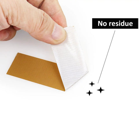 Close-up of hand tearing Tan Duct Tape 1 Inch By 60 Yards Heavy Duty Waterproof No Residue Tear By Hand 9 Mil Industrial Grade Strong Tape