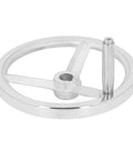 Rotary Handwheel 250mm Diameter Cast Iron Chrome Plated With 3 Spoked Revolving Handle For Lathe Milling Machine Grinder