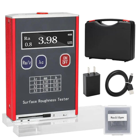 Pro-Grade Surface Roughness Tester With LED Display 0.01μm Ultra-Precision Portable And Easy To Use Four Parameter Ra/Rq Rz/Rt Kit