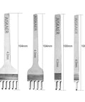 Leather Stitching Punch Set With Diamond Chisel Tools, White Steel Durability For Leather Craft DIY, Includes 1, 2, 4, And 6 Prongs, 4mm Spacing
