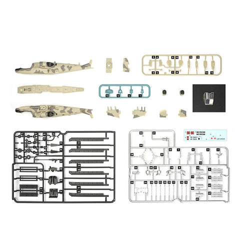 One To Seventy Two Scale Aircraft Model Kit With Pre Painted Parts For Instant Display Dope Realistic Mini Plane Decor For Cafes TV Cabinets Or Shelves Khaki Finish parts layout