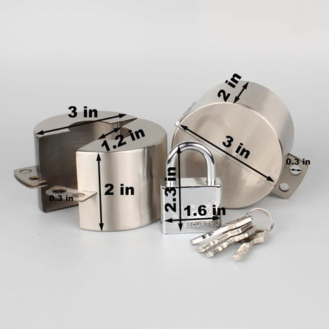 Heavy Duty Outdoor Faucet Lock Cover With Padlock For Standard Hose Bibs In Stainless Steel Water Spigot Lockout And Gate Valve Lock
