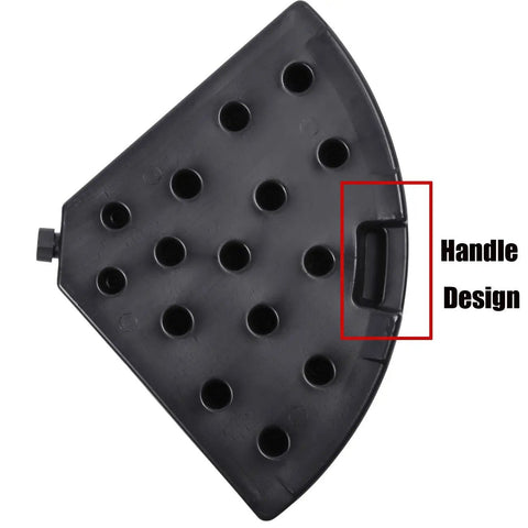 Fan Shaped Self Filled Umbrella Base Set Of Four For Cantilever Offset Umbrellas Water Or Sand Fill base with handle design