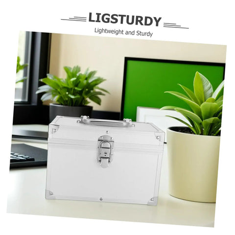 Portable Aluminum Tool Box With Double Layer Design And Ergonomic Handle A Workhorse Storage Case For Documents And Valuables In Outdoor Field Ops Lockable And Impact Resistant on desk