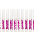 Ten Pack Nail Tip Glue 0.07 Oz Each, Pro Grade Adhesive for Acrylic Nail Tips arranged in a row