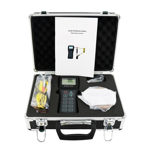 Portable Leeb Hardness Tester Digital Metal Gauge For Steel Aluminum Copper Testing Features Seven Snap On Impact Probes in case
