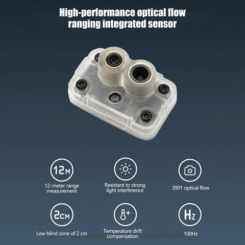 Compact Indoor Lidar And Flow Sensor Module For Drones And Robots, Precise 12m Ranging And Environmental Perception, lightweight sensor