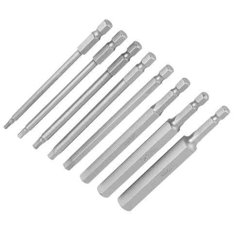 Kickstart Any Heavy Duty Job With These Top Tier S2 Steel Hex Bits. Solid 2.5 To 12 Millimeter Screwdriver Heads Lock Tight On Electric Air Drills Without Slipping Or Wearing Out Even If You Rough It Up Hard For Home Repairs Or Tough Auto Fixes Today. S2 steel hex bits set