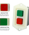 Heavy Duty Push Button Switch 380V With Lockable Transparent Cover Flush Mount For Machinery And Power Tool Control Panels Built For Tough Jobs, Industrial Grade, Easy Maintenance Access, Secure Lockout, red and green ON/OFF buttons