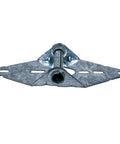 Front view of Heavy Duty 14 Gauge Steel Garage Door Hinge With Galvanized Finish For Residential And Light Commercial Doors Replacement Part Built To Last For Smooth Operation, Rust Resistant Galvanized Finish, And Long Lasting Support.