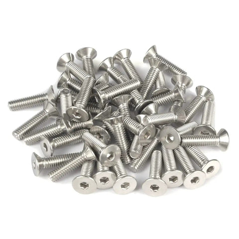 Built Tough 1/4-20 Flat Head Socket Cap Screws Set 1/2 Inch Countersunk Bolts A2-70 Stainless Steel Allen Hex Drive Fastener Kit