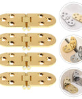 4 Pack Zinc Alloy Sewing Machine Table Hinges, 180 Degree Folding Drop Leaf Hinges in gold and silver
