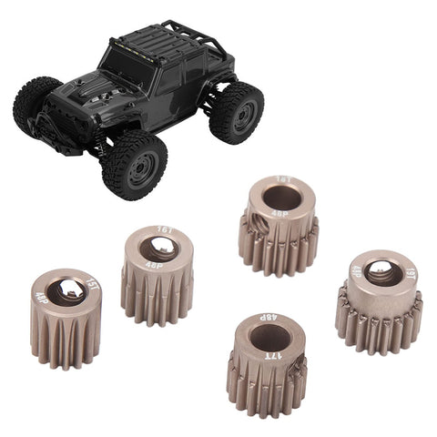 RC Pinion Gear Set 48P 5mm Shaft Hardened Aluminum 7075 Aviation Grade With 15T 16T 17T 18T 19T For 1 By 10 Scale RC Cars