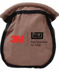Canvas Camo Small Parts Pouch With Self Closure System Belt Loops And Harness Compatibility For Easy Carabiner Access Keeps Small Parts Secure Organized And Ready When You Need It, shown with logo and brown material, front view.