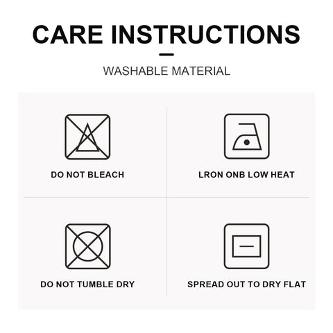 Care instructions for Dark Grey 3x6 Feet Waterproof Balcony Privacy Screen: do not bleach, iron on low heat, do not tumble dry, dry flat.