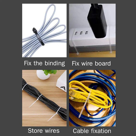 8 Inch White Zip Ties 1000 Pack Heavy Duty Nylon Cable Ties Self Locking UV Resistant 40 Lbs securing cables and wires