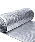 Heavy Duty Double Reflective Insulation Roll 48 By 10 Feet Radiant Barrier Attic Window Heat Shield B2 Fireproof Aluminum Bubble Foil, unrolled surface view.
