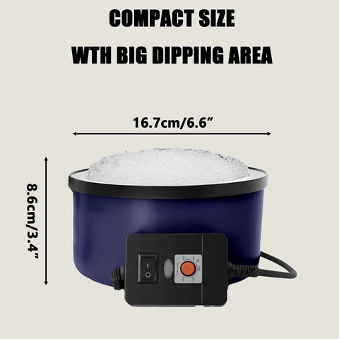 Heavy Duty Electric Hot Glue Pot With One Pound Pellets And Precise Temperature Control, compact size with big dipping area.
