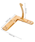 Set Of 20 Gold Lid Support Hinges For Wooden Jewelry Boxes, 92 Degree Quadrant Folding Hardware, 3.6cm size shown