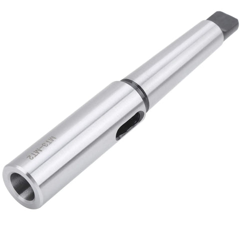 Morse taper drill sleeve adapter MT3-to-MT2, steel, side view.