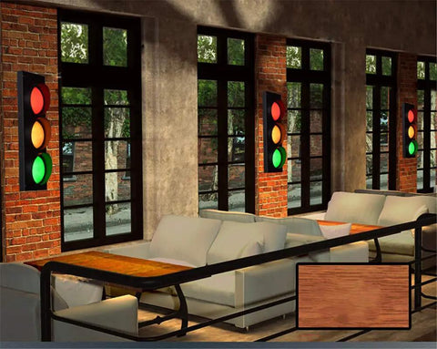Remote Control Traffic Light Wall Lamp Triple Light 19 Inch Tall Industrial Retro Dope Sconce LED Bulbs Included Black Finish