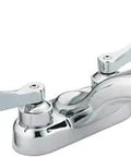 M-Dura Centerset Bathroom Faucet With 4-Inch Wrist Blade Handles, 0.5 Gpm Chrome Finish, Solid Brass Construction