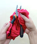 Recycled Color Knit Cleaning Rags Bulk Pack For DIYers And Home Pros, Ultra Absorbent Cotton T Shirt Rags For Mechanics And Painters used with pliers