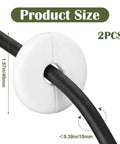 Two Pack White Wall Cable Grommets Kit 1.57 Inch Hole Pass Through For Easy Cable Management No Fuss Dustproof Durable ABS Quick Install Keeps Cables Hidden And Tidy In Home Office Living Room And Studio, white ABS cable grommet 1.57in with 10mm bore for one cable