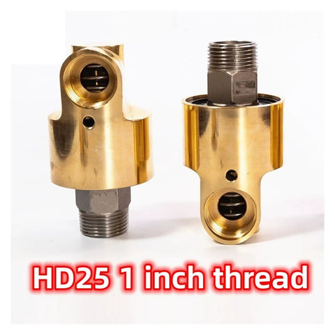 Beefy 1 Inch Brass Rotating Joint 360 Degree Swivel Connector For Water Air Oil Spray Systems HD25 DN25 Left Thread Universal Sprayer Union Durable Brass Rotary Joint For Industrial Plumbing And Hose Applications, HD25 1 inch thread