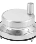 AB51 Hand Wheel Handle Kit For 5V Manual Pulse Generator and CNC Machine Tools with rotary encoder, silver, side view