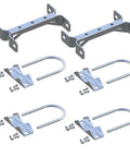 Stainless Steel Mast To Mast Clamp Anti Vibration Antenna Mount Without The Pole For Outdoor Use V Jaw Brackets U Bolts Nuts Washers Kit