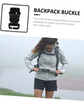 2.75 Inch Side Release Buckles For Backpacks And Belts, Detachable Replacement Clips For Hiking Gear, front view on backpack