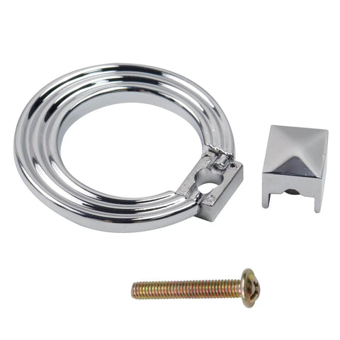 Polished Silver Cabinet Ring Pulls 1.77 Inch Diameter Round Drop Handles For Cabinets And Drawers Pack Of 4 Zinc Alloy Rust Resistant