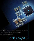 Close-up of SBEC 5.5V/5A component of 150A Waterproof Brushless ESC for RC Boats and Model Ships showcasing circuitry detail.