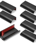 6 Pack 3 Inch Self Adhesive Cabinet Handles Pulls Matte Black Aluminum Alloy Finger Pulls For Cabinets
