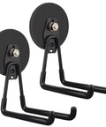 Heavy Duty Magnetic Tool Hooks Set, 2 Pack Neodymium Hangers for large tools, 3.46 inch black steel surface mounts