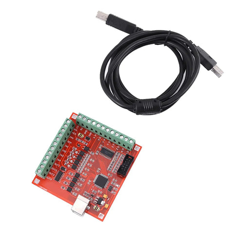 USB 100KHz Motion Controller Board For CNC Engraving With 0 To 10V Analog Output And Optional 0 To 5V Config Limit Switch Ready High Speed 100KHz Pulse Drive For CNC Servo Motors And Hobby CNC Enthusiasts board with USB cable