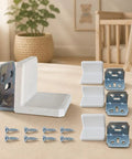 Hella Sturdy Stainless Steel L Brackets With Smooth White Caps Provide Serious Anti Tip Reinforcement For Floating Shelves Drawers And Cabinetry No Sweat Setup Ensures A Flawless Finish Every Single Time with screws.