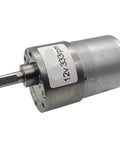 12V And 24V Micro Metal Geared Motor DC Powerhouse With Rock Solid Low Rpm To High Speed Stability with metal casing and output shaft.