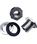 Bulkhead Pipe Fitting Connector One Quarter To Two Inch Female BSPT Stainless Steel 316L 304 components
