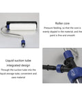 Self Priming Paint Roller With 1.6 Meter Extension Pole removable wool core pressure-fed roller core and integrated suction tube for easy use.