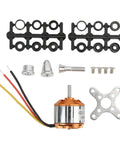 Beefed Up 930KV Brushless Motor And 30A ESC 1045R Propeller Kit with aluminum alloy motor, screws, and accessories for RC drones