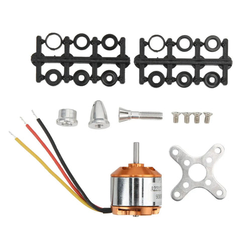 Beefed Up 930KV Brushless Motor And 30A ESC 1045R Propeller Kit with aluminum alloy motor, screws, and accessories for RC drones