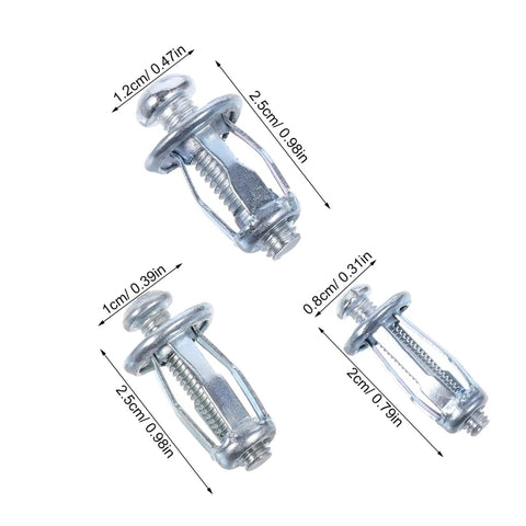 Expansion Screw And Petal Nut Kit For Quick No Fuss Fastening In Home Projects M4 M5 M6 Metal Anchors 35 Piece Hollow Wall Petal Expansion Bolts For Iron Skin And Plasterboard, silver metal anchors