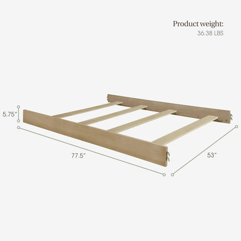 Full Size Bed Conversion Rail Kit For Bradford Convertible Cribs Durable Pinewood Rails With Secure Mattress Slats