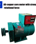 Built Tough 3KW 5KW Belt Pulley Generator Packs A Brushless Three Phase AC Synchronous Motor With Real Pure Copper Windings, all-copper core motor.