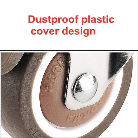 Heavy Duty Rubber Swivel Casters Rock Steady Furniture Wheels With Reinforced U Bracket Double Bearing Zero Hassle Glide Floor Friendly For Beds Plant Stands And Cart Sets Of 4