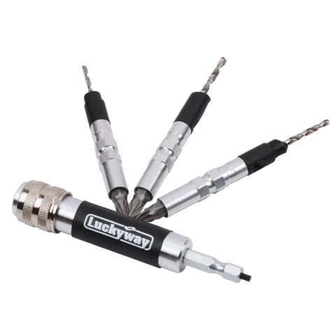 Pro Grade Wood Countersink Drill Bit Set With Quick Change Flip Drive 3 In 1 Complete Unit For DIY Projects Includes Sizes 6 8 10 Countersink Bits And Philips 2 Screw Bits For Precise Pilot Holes And Counterbores