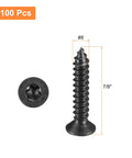 Rugged Daily Driver Number 8 X 7/8 Inch Flat Head Torx Wood Screws 100 Piece Tub 304 Stainless Steel Black Coated